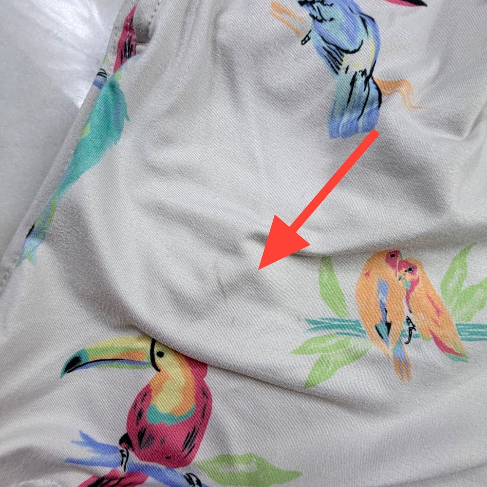 Chubbies Mens Tropical Bird Print Shorts Small Gray Toucan Parrot Summer 5044 - Picture 2 of 10